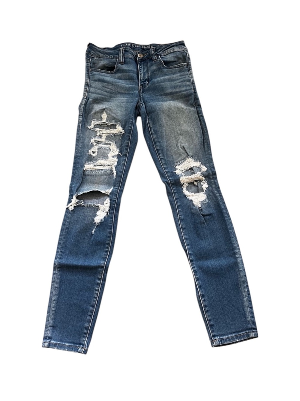 The Most Flattering American Eagle Next Level Stretch Distressed Denim- Size 6